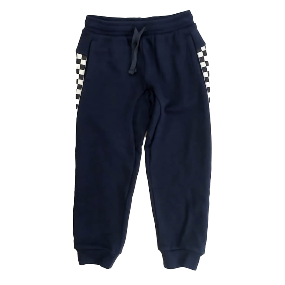 Tea Collection Boys Navy | Black Check Casual Pants size: 5T